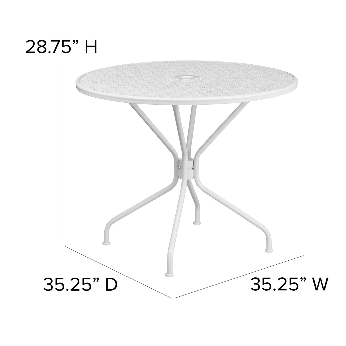 Gold Indoor-Outdoor Steel Patio Table F9090