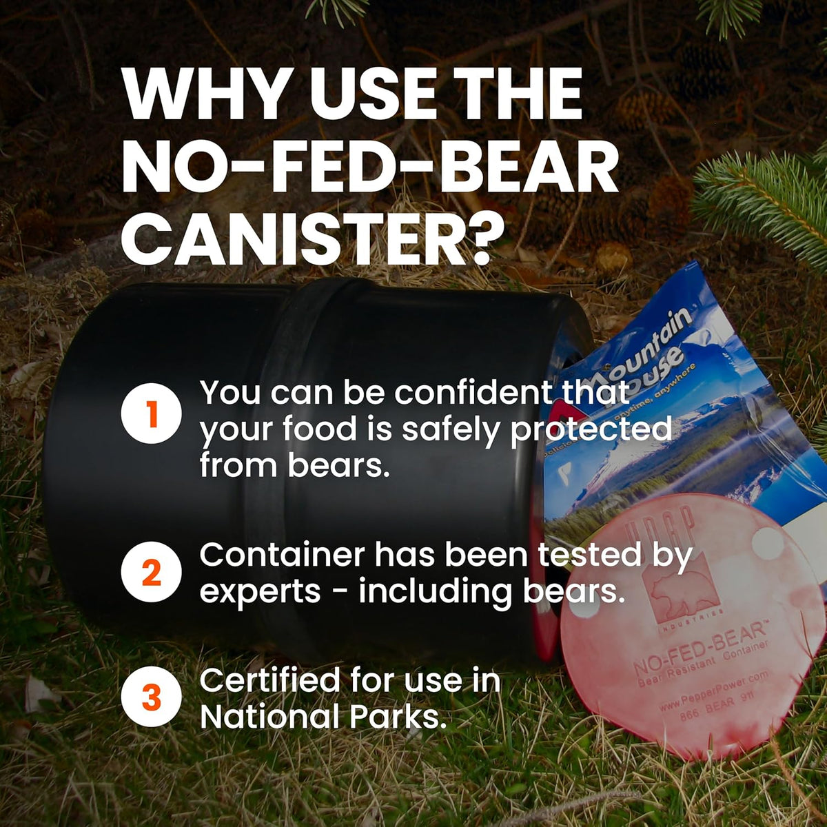Bear Resistant Food Storage Container, 2 Gallons O587