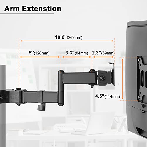 Black VESA Pole Mount for 17 to 32 inch Screens U47436