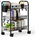 4 Tier All-Metal Rolling Mesh Storage Cart with Wheels I922253