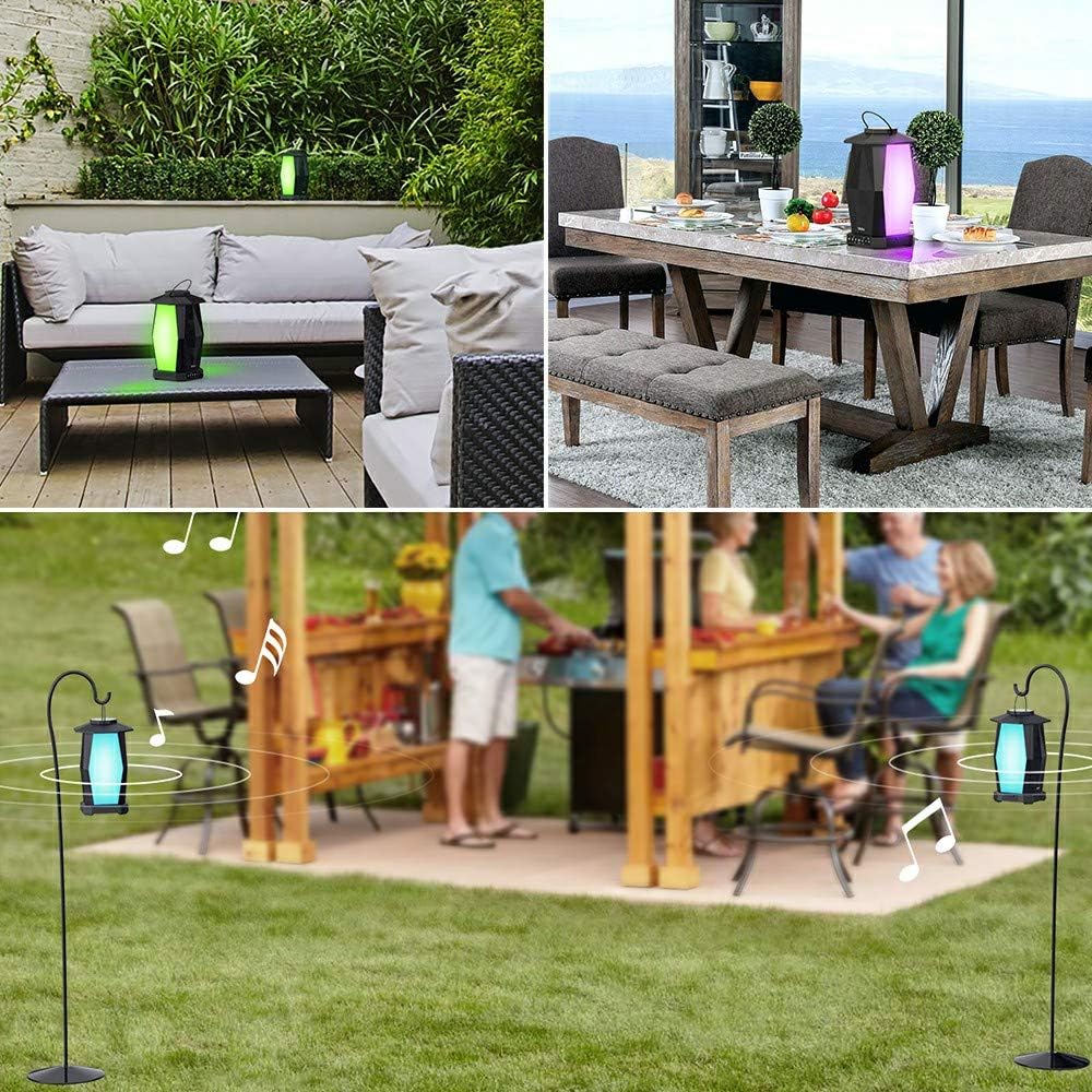 Outdoor Bluetooth Lantern Speakers 2 Pack, 25W Waterproof Wireless with LED Mood Lights, 20H Playtime J85426