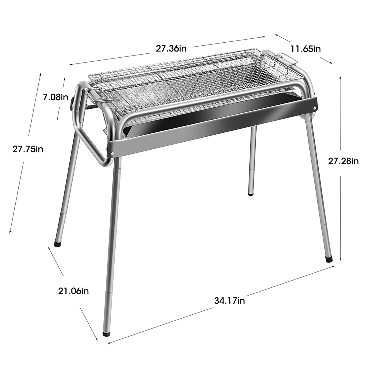Foldable Stainless Steel Charcoal Grill H818669