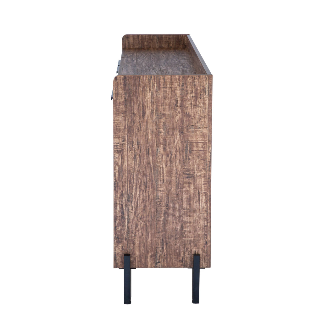 Weathered Grey Sideboard Storage Cabinet with Two Storage Cabinets L677028