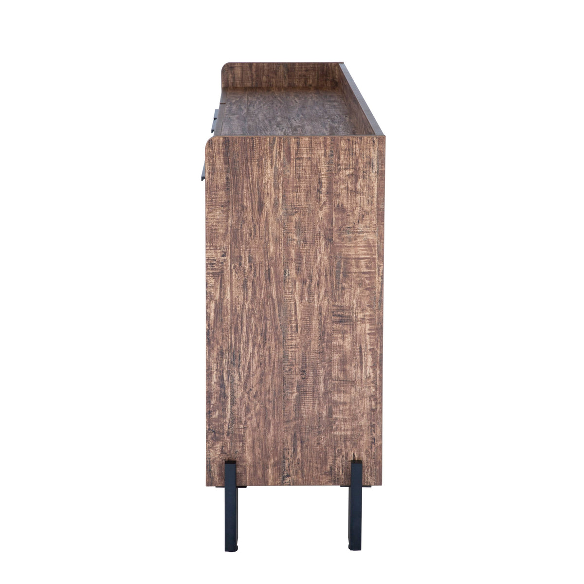 Weathered Grey Sideboard Storage Cabinet with Two Storage Cabinets L677028