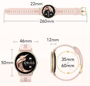 Smart Watch 1.3'' Full Touch Fitness Tracker IP68 Waterproof Bluetooth Round Sports Smartwatch with Heart Rate Monitor W927555