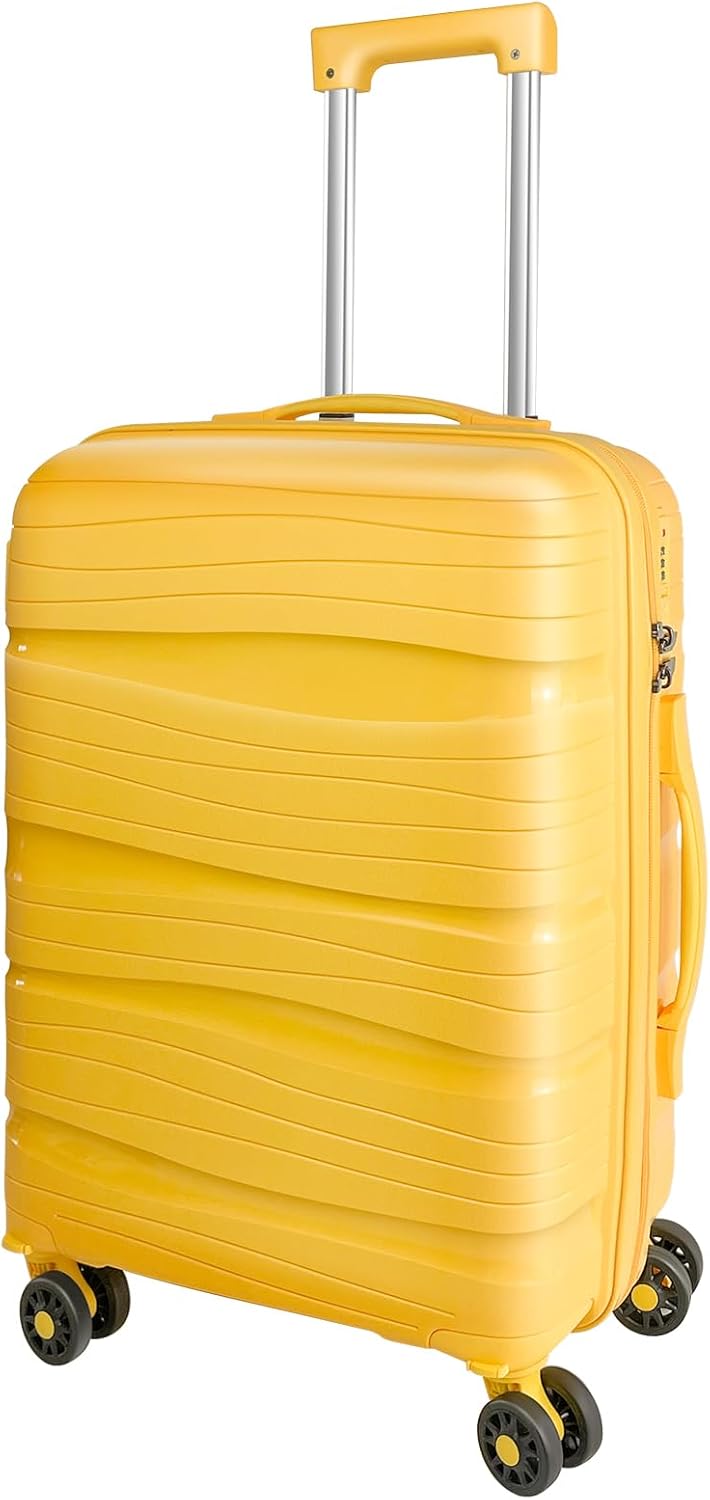 Yellow 20-Inch Lightweight Suitcase U443814