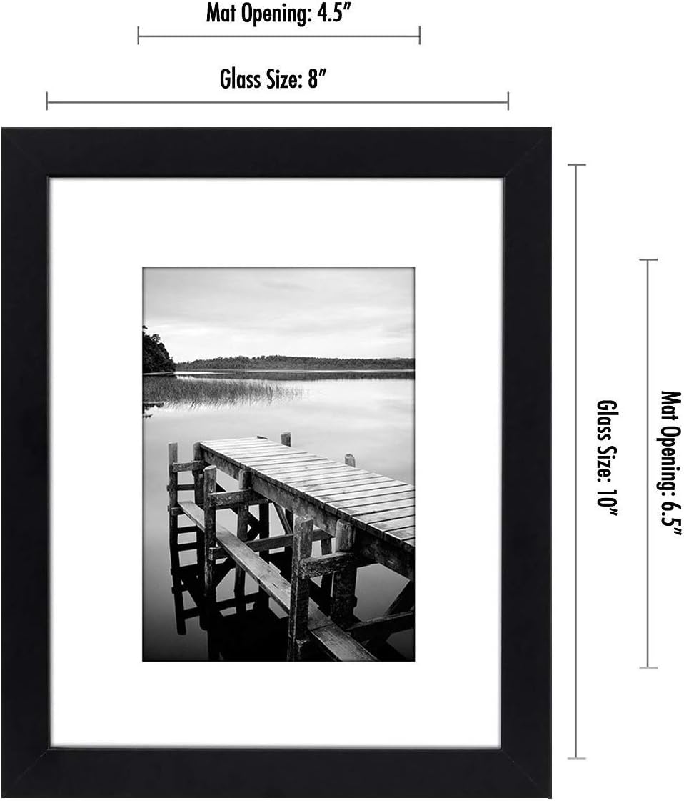 Black 10-Piece Picture Frame Set and 4 Piece 8x10 Picture Frame Set D465