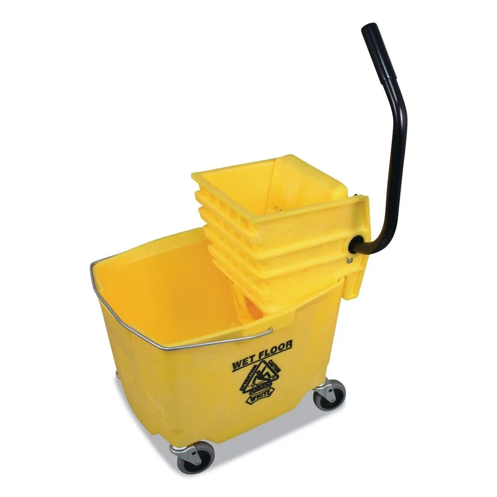 12 oz. - 32 oz. Side-Press Squeeze Wringer Plastic Bucket Combo E23843