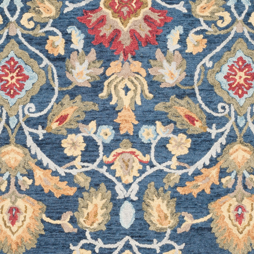 Navy Multi Floral Wool Area Rug 11' x 15' D866392