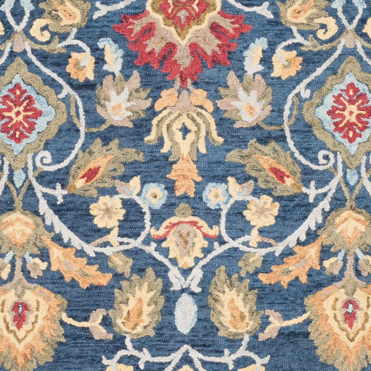 Navy Multi Floral Wool Area Rug 11' x 15' D866392