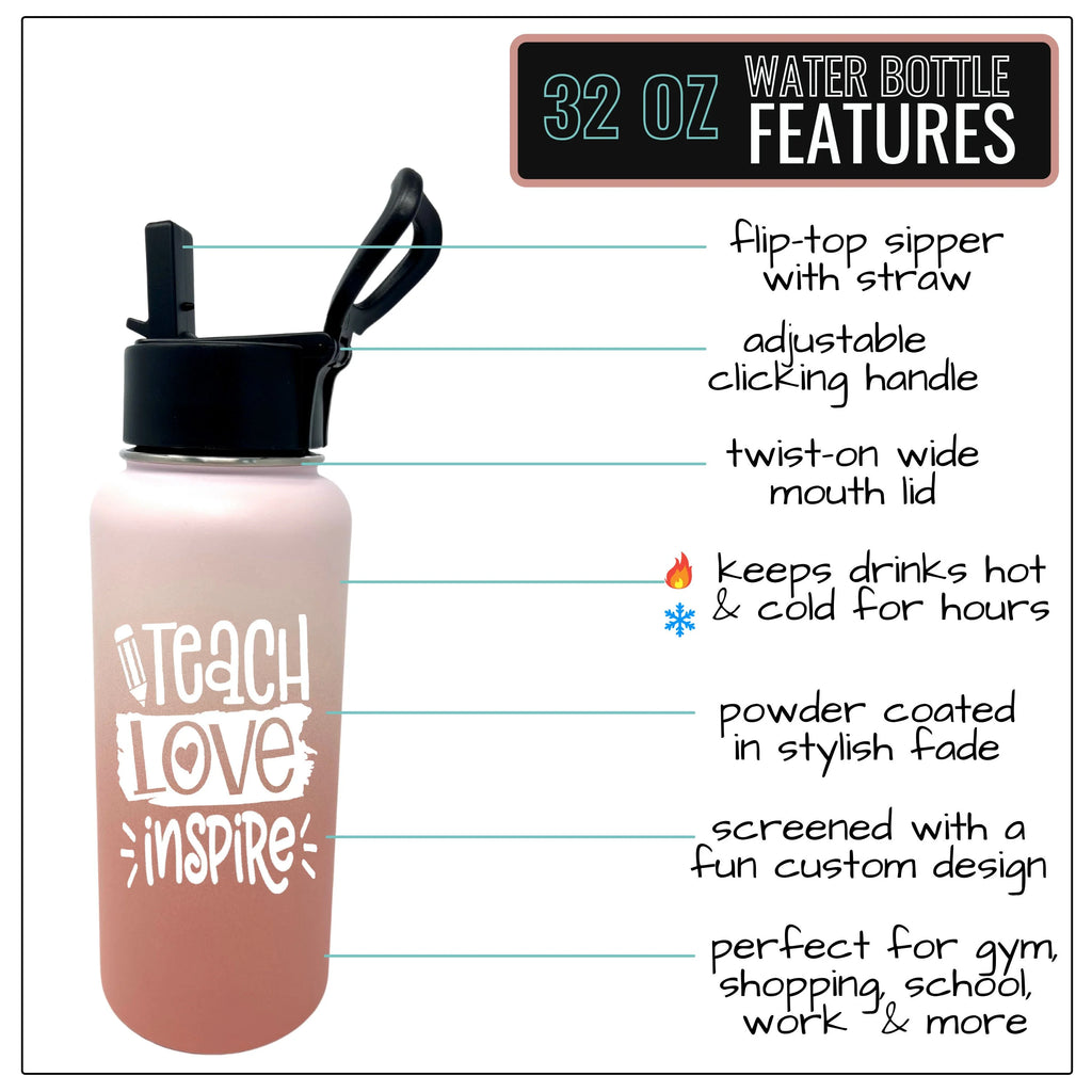 Rose Gold 32 oz Water Bottle X898