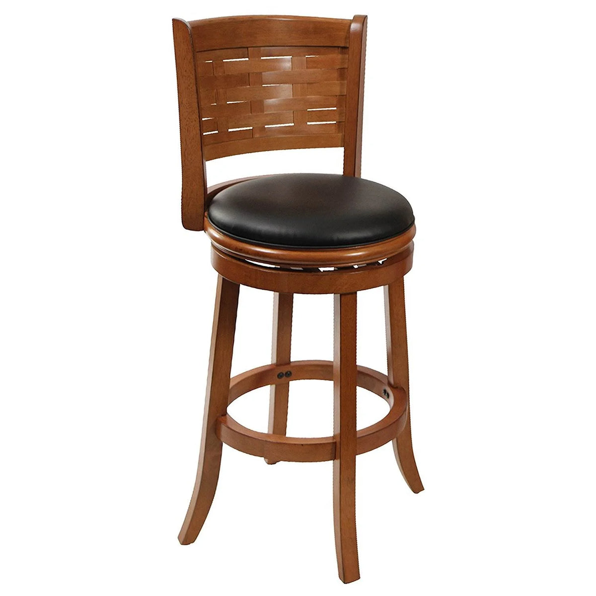 29" Countertop Faux Leather Hardwood Swivel Bar Stool D906758