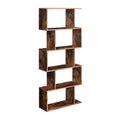 Rustic Brown 5 Tier Wooden Bookcase G52859
