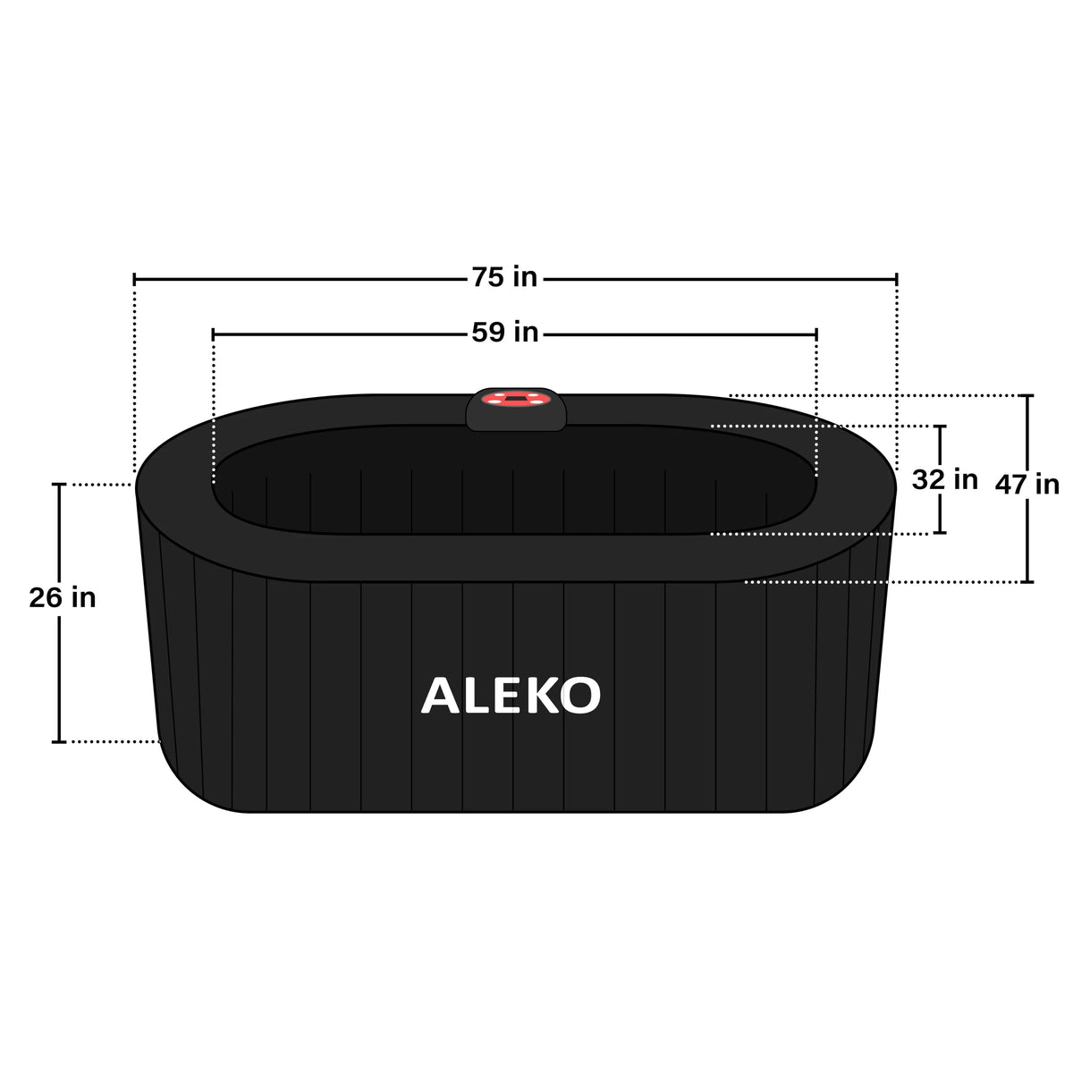 145 Gallon 2 Person Brown Oval Inflatable Hot Tub T5777