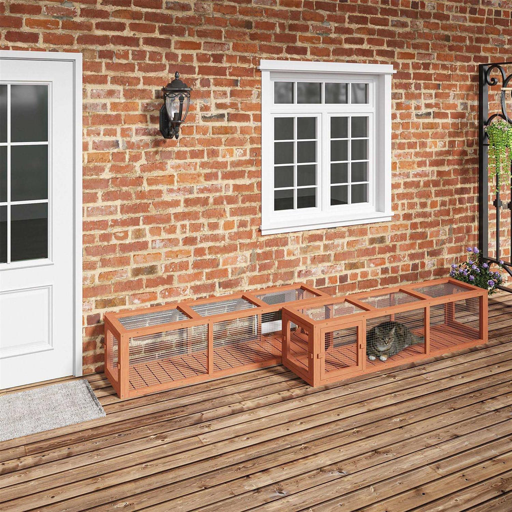 Extendable Wooden Outdoor Cat Tunnel S9753
