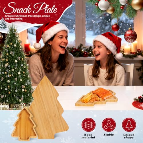 Wood Serving Platters Christmas Tree Shaped Wooden Tray B87815