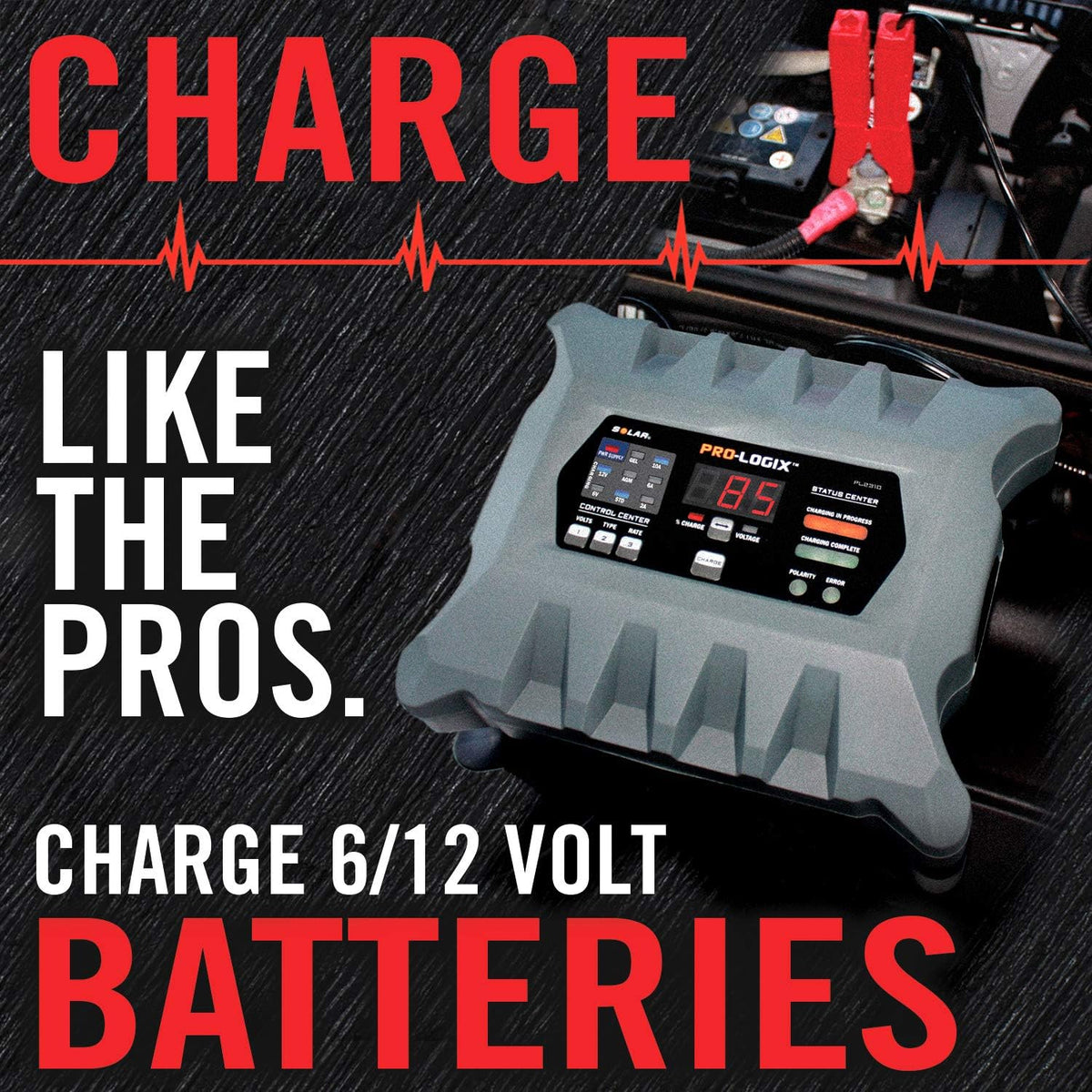 10-Amp Fully-Automatic Smart Charger 6V and 12V Battery Charger Pack of 2 R1572