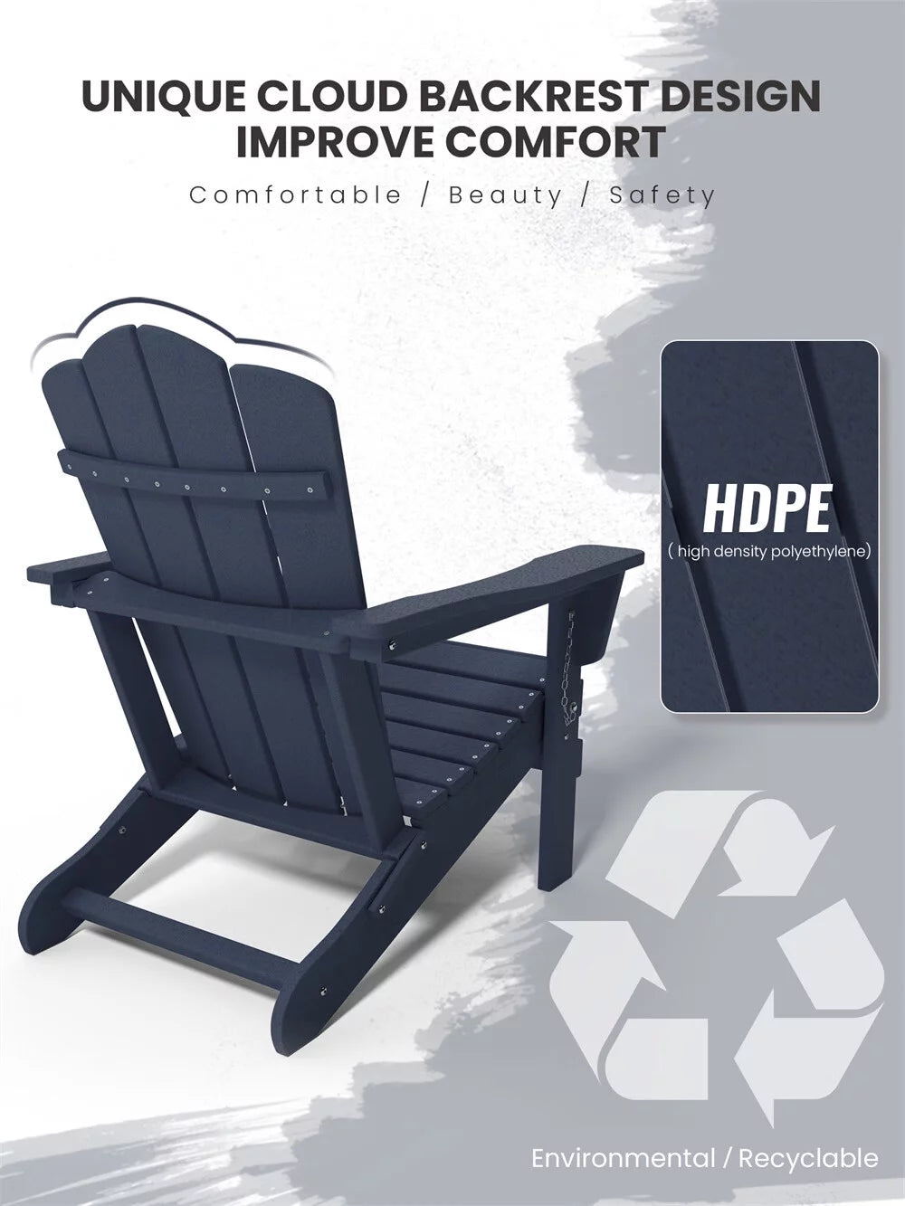 Blue Folding Adirondack Chair Q699