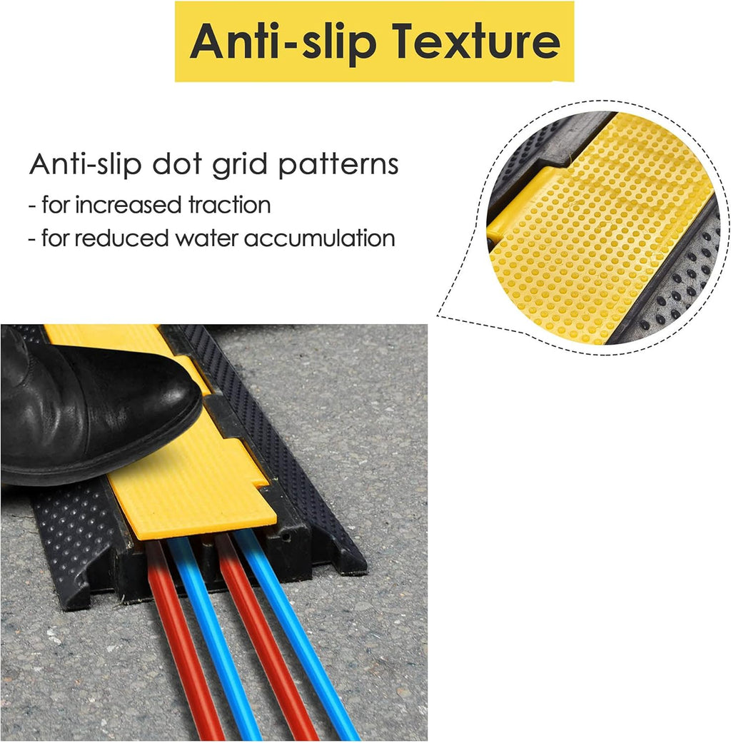2 Channel Rubber Cord Protector Speed Bump Pack of 2 I2645