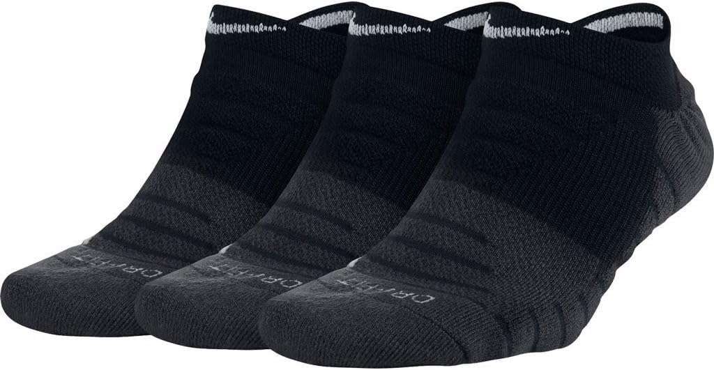 Black No-Show Training Socks (3 Pair) (Medium) D5159