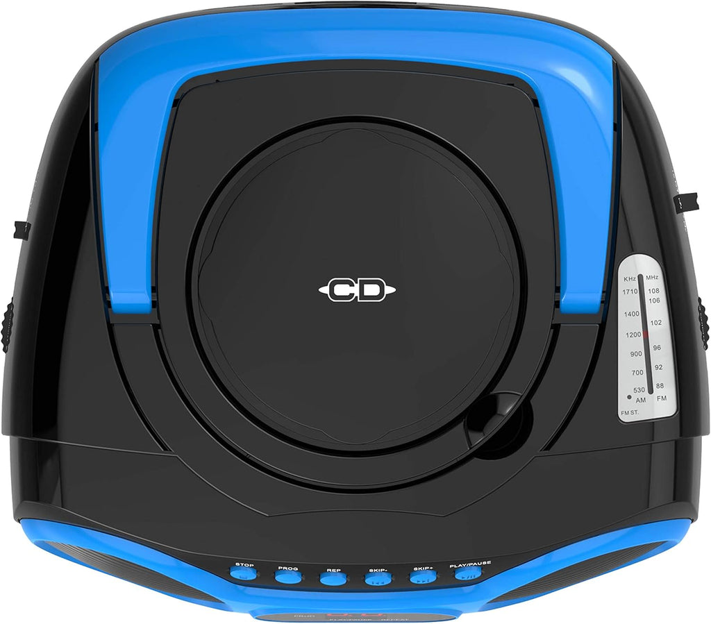 Blue Sport CD Boombox with AM/FM Radio and Aux Line-in M82586