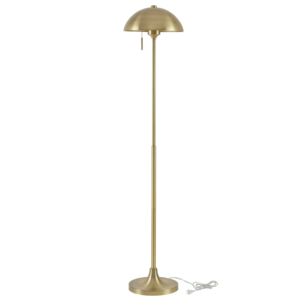Modern Dome Adult Floor Lamp, Brass C876