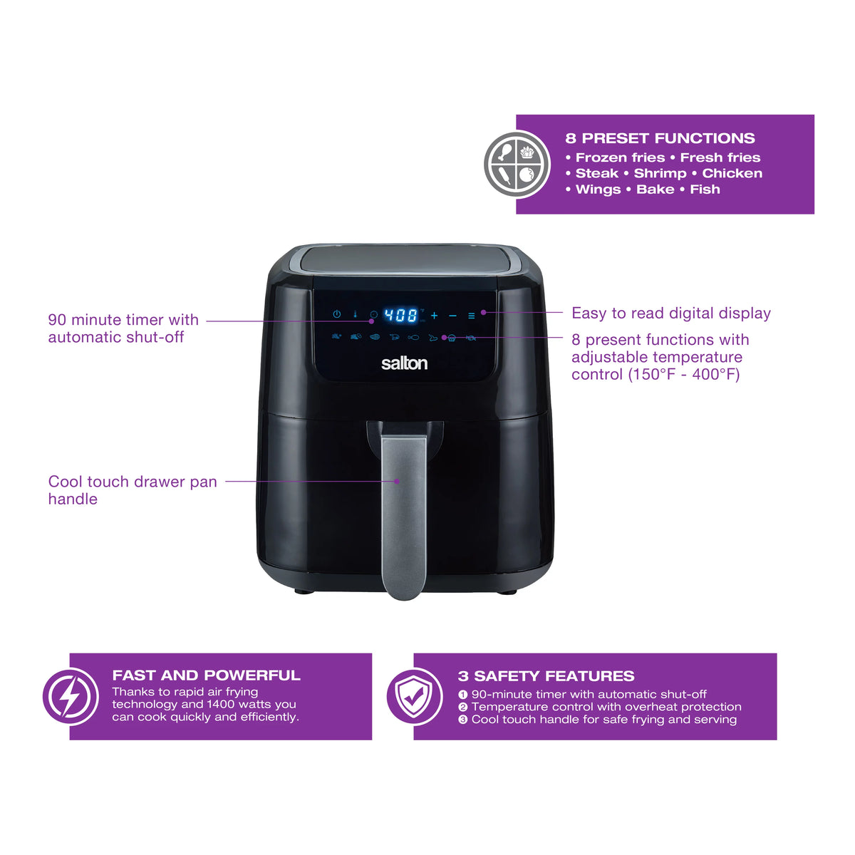 Digital Air Fryer XL 5L X593