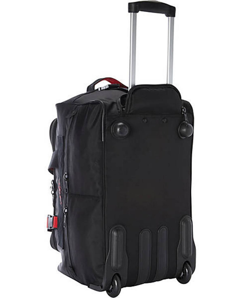 Black/Red Expandable Carry-On Trolley Duffel P196313