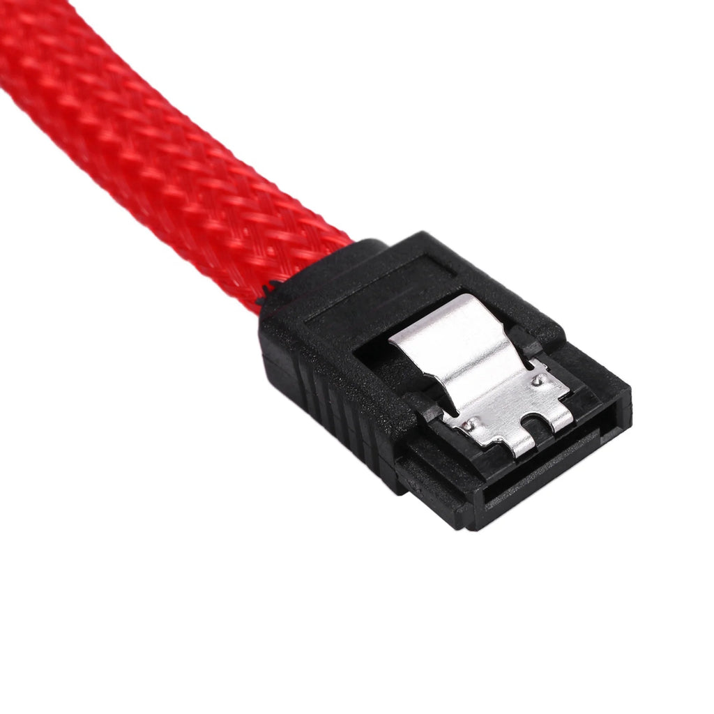 5x 3.0 SATA3 7Pin Data Cable Right Angle 6Gb/S SSD Cables with Nylon Sleeved 50CM N477572