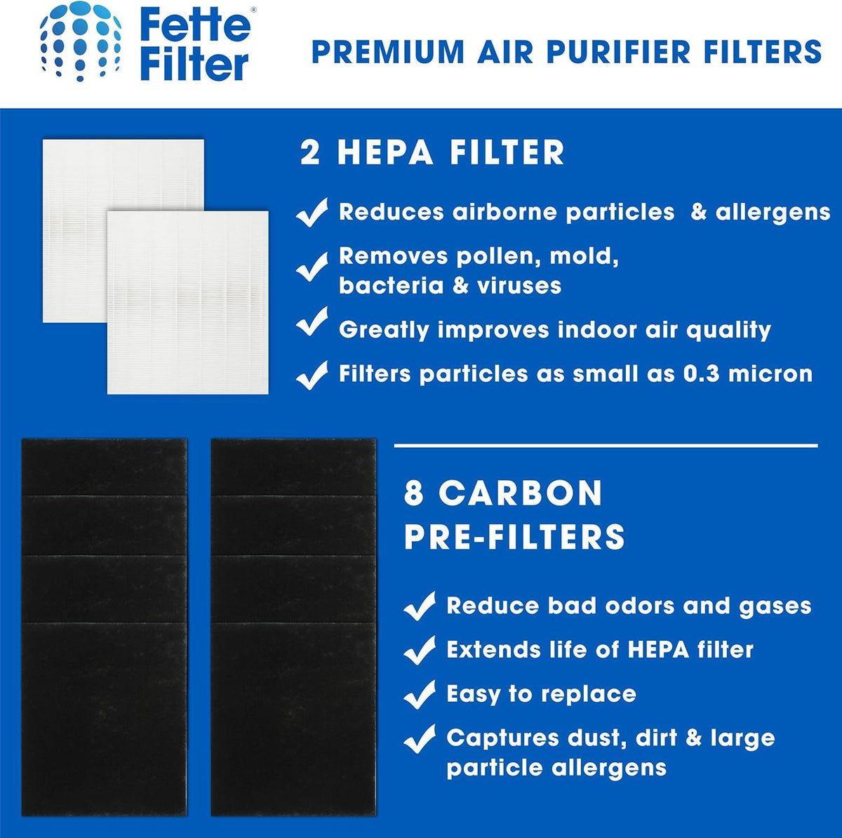 2 True HEPA + 8 Carbon Filters Q5713