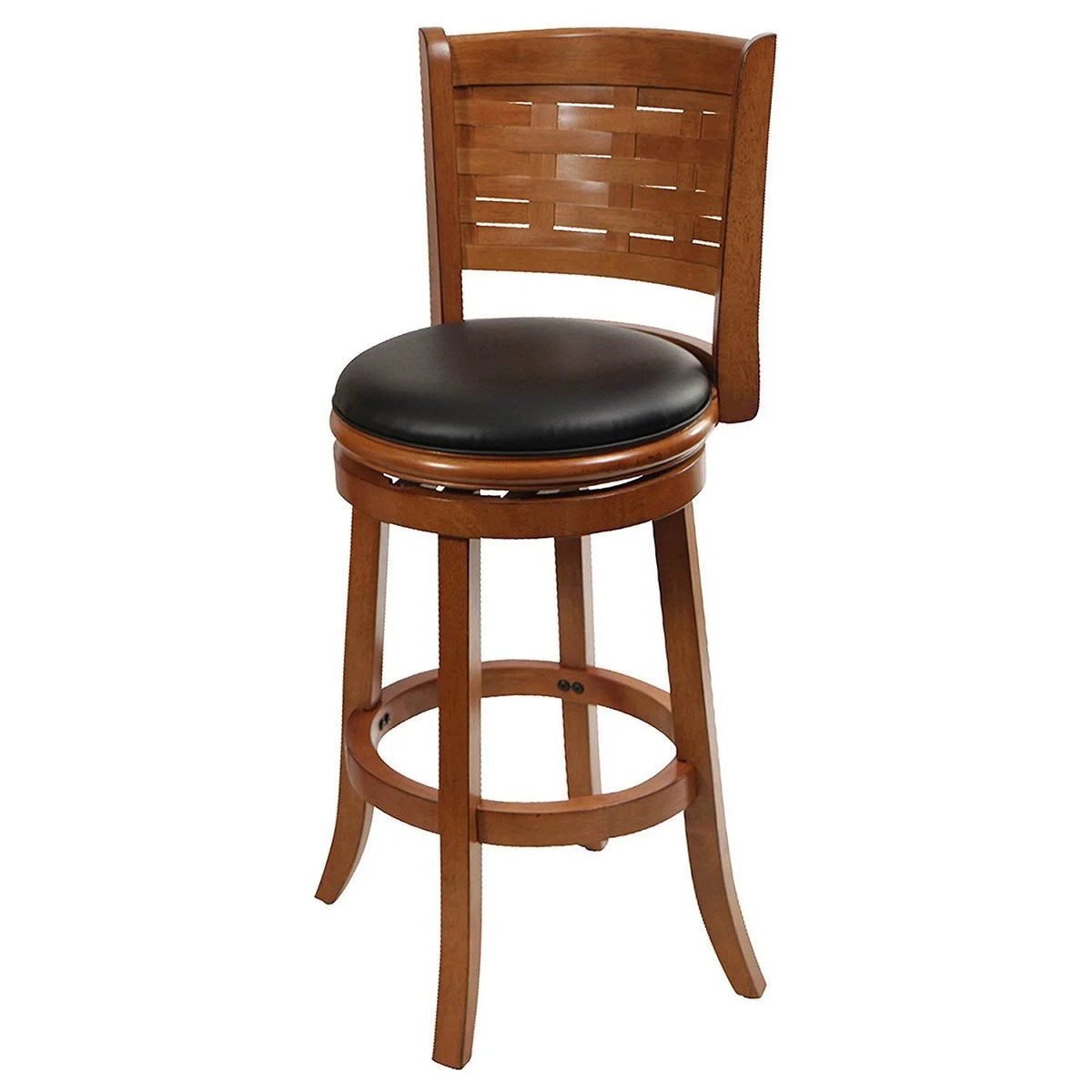 29" Countertop Faux Leather Hardwood Swivel Bar Stool D906758