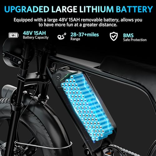 Electric Bike with 20" Fat Tire, 7-Speed Gear, Removable Battery K479710