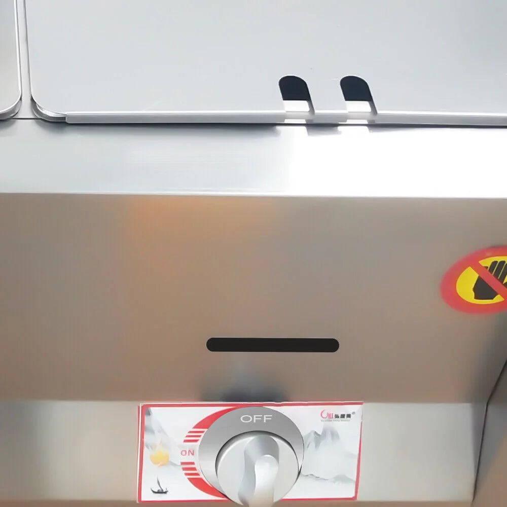 2 Pan Stainless Steel Commercial Gas Deep Fryer J206986