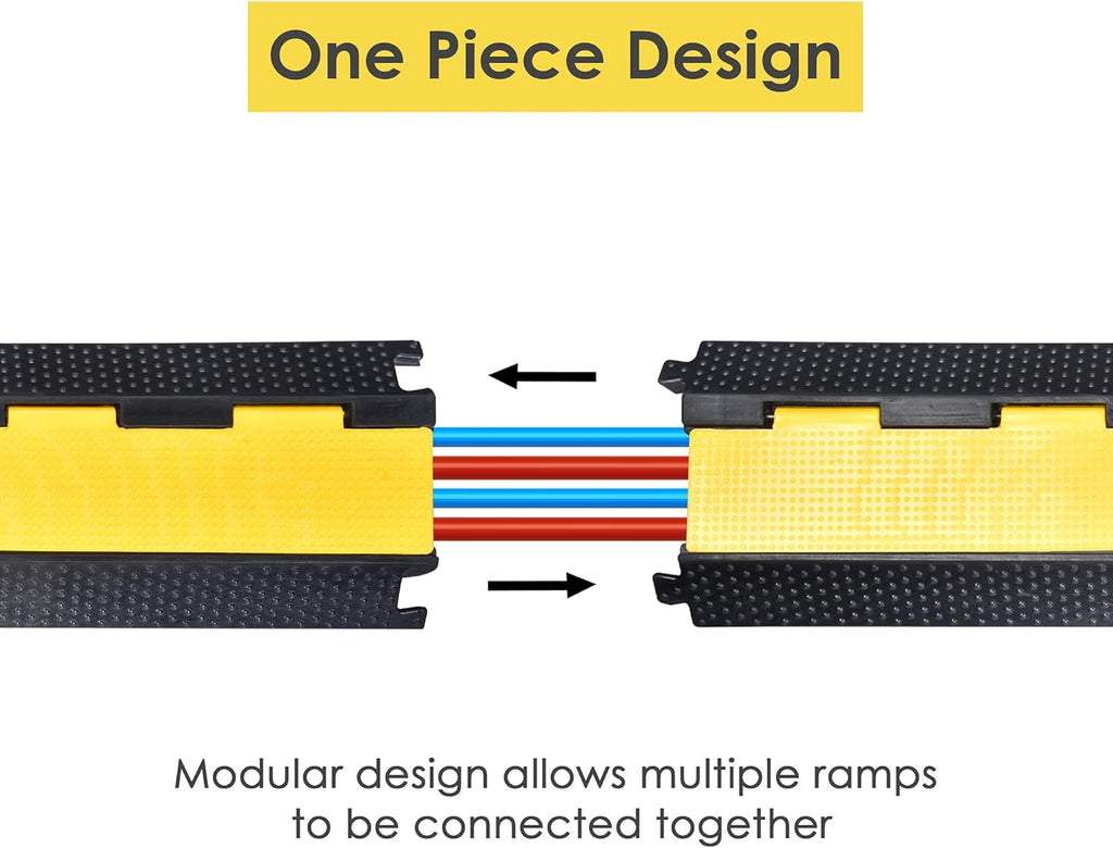 2 Channel Rubber Cord Protector Speed Bump Pack of 2 I2645