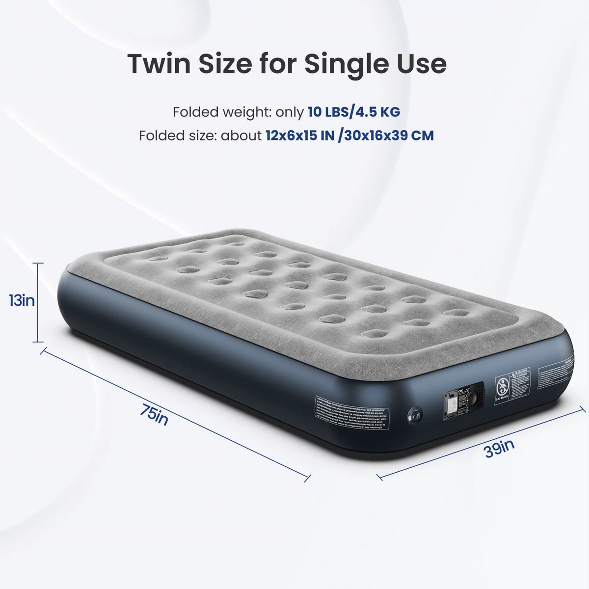 Twin Air Mattress with Built-in Pump G324
