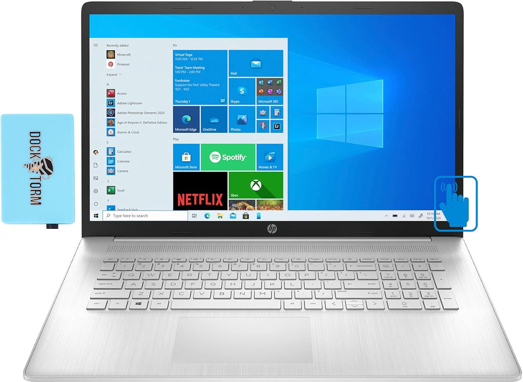 17.3" HD Touchscreen Laptop, AMD Ryzen 5 5500U, 16GB RAM, 128GB PCIe SSD + 1TB HDD, AMD Radeon, Win 10 H L1281