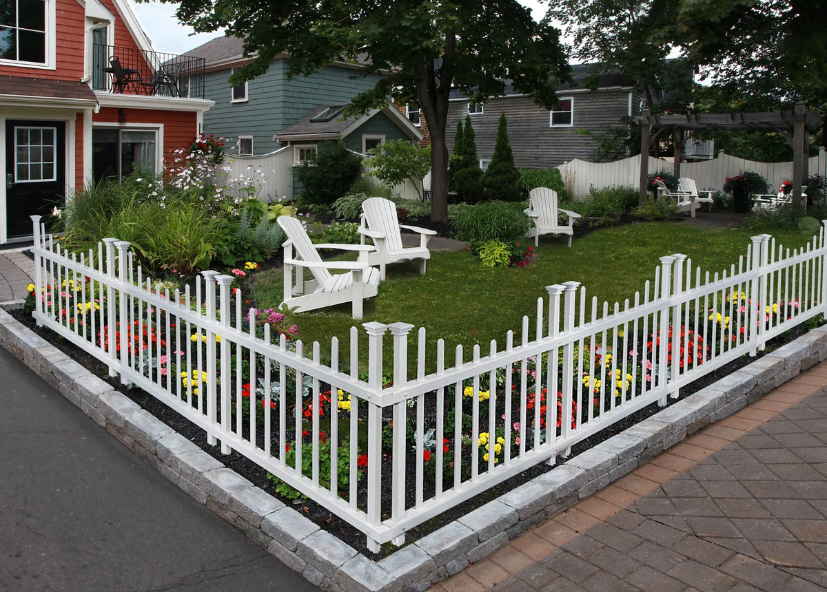 Vinyl No-Dig Picket Fence Kit - 2 Pack (30in H x 42in W) W262