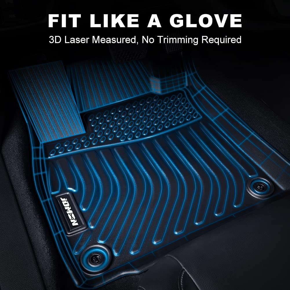 All Weather Floor Mats 3 Row Black I920