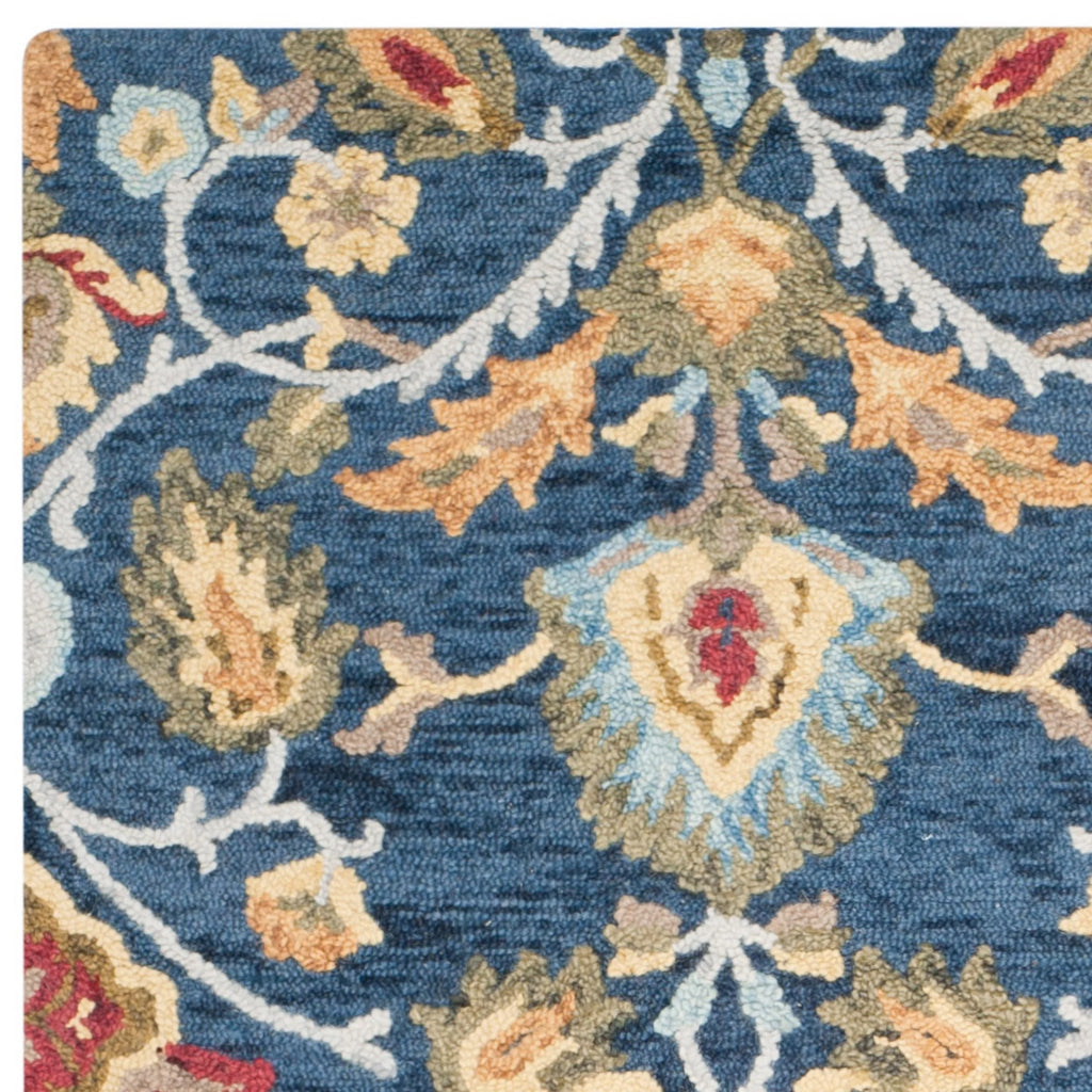 Navy Multi Floral Wool Area Rug 11' x 15' D866392