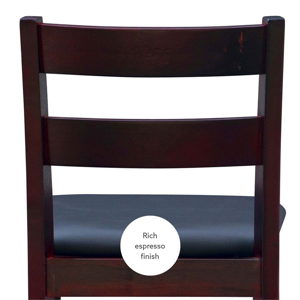 Dark Merlot Wood & Faux Leather Counter Stool T116952