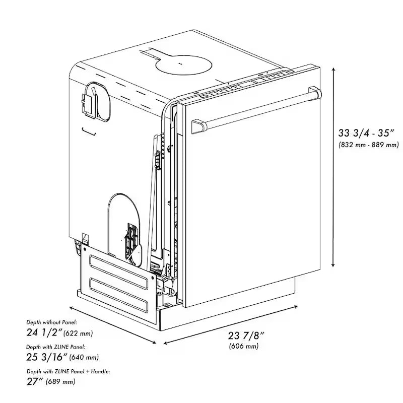 24 in. 6-Cycle Tall Tub Dishwasher with 3rd Rack G7374