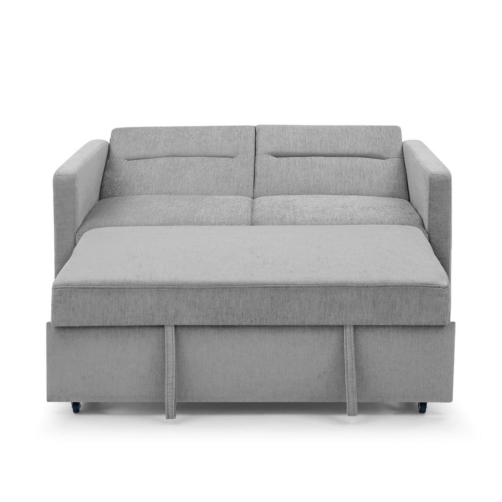 Grey Loveseats Sofa Bed with Pull-Out Bed B190