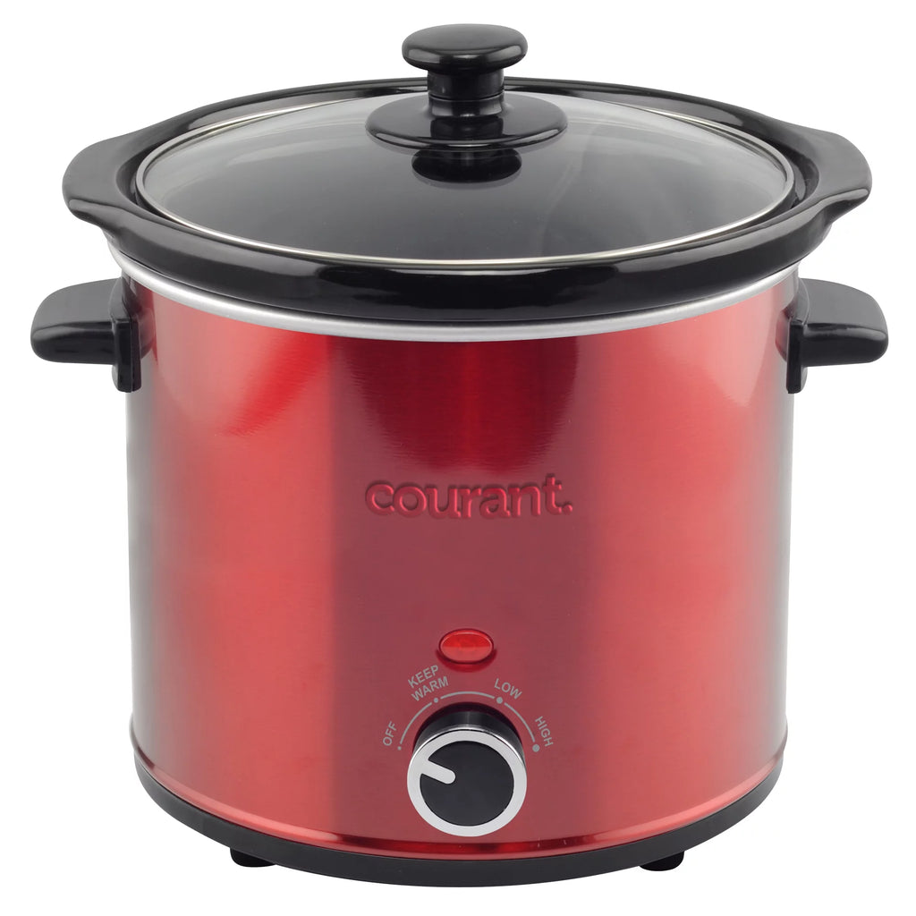 Red Stainless Steel 3.2 Quart Slow Cooker R6457