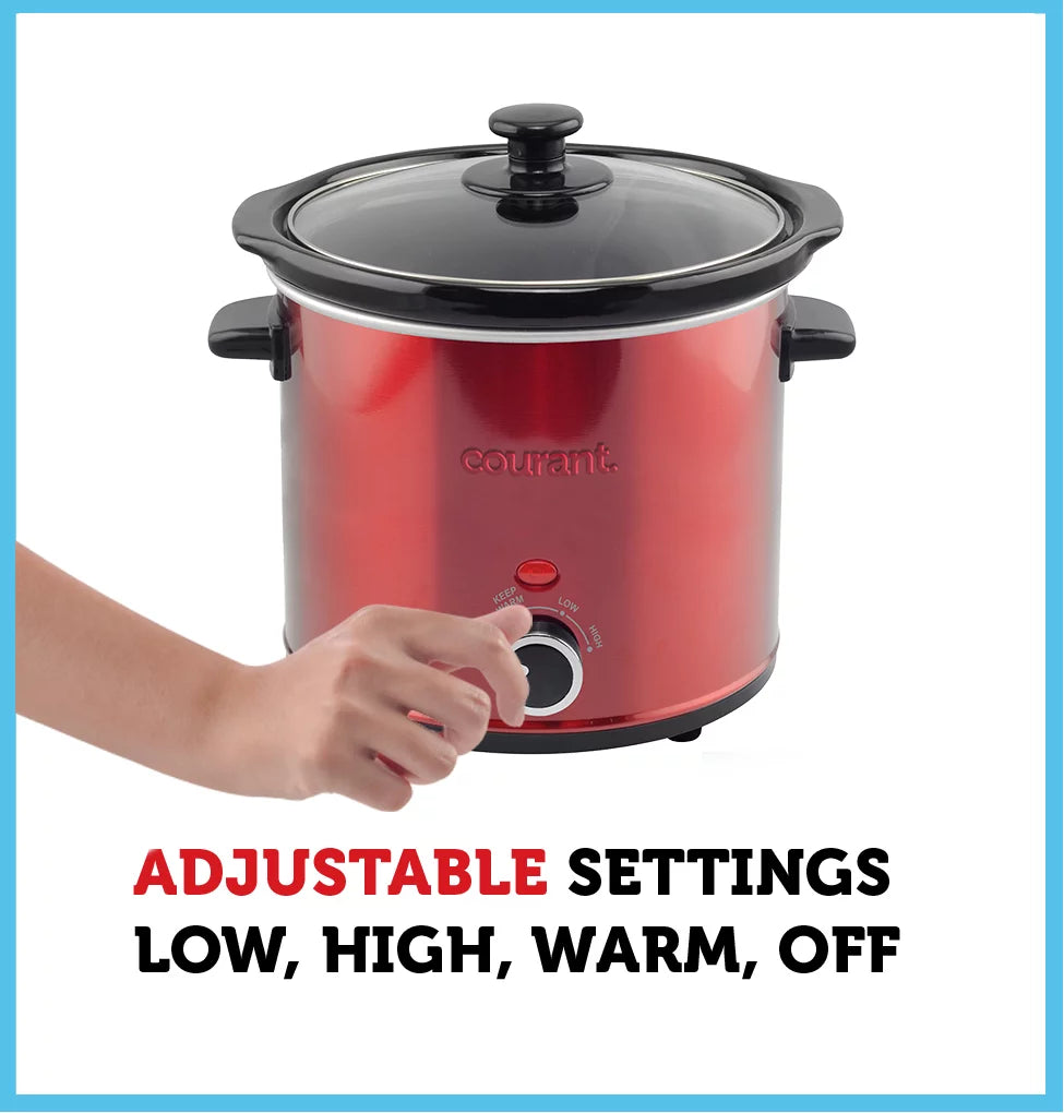 Red Stainless Steel 3.2 Quart Slow Cooker R6457