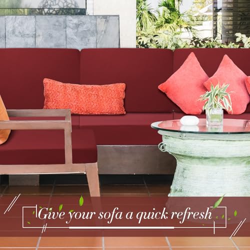 Set of 4 Waterproof Stretch Cushion Covers Q17430