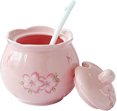 Pink Ceramic Cream and Sugar Pot Set H7136