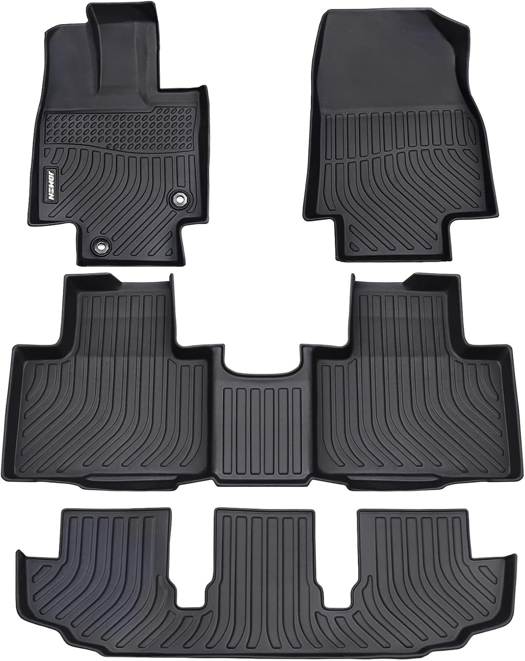 All Weather Floor Mats 3 Row Black I920