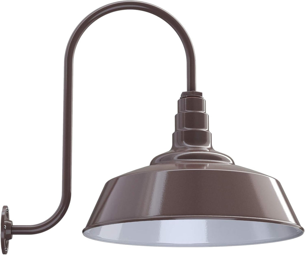 20 inch Dome Gooseneck Outdoor Wall Mounted Barn Light V163489
