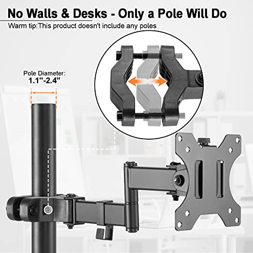 Black VESA Pole Mount for 17 to 32 inch Screens U47436