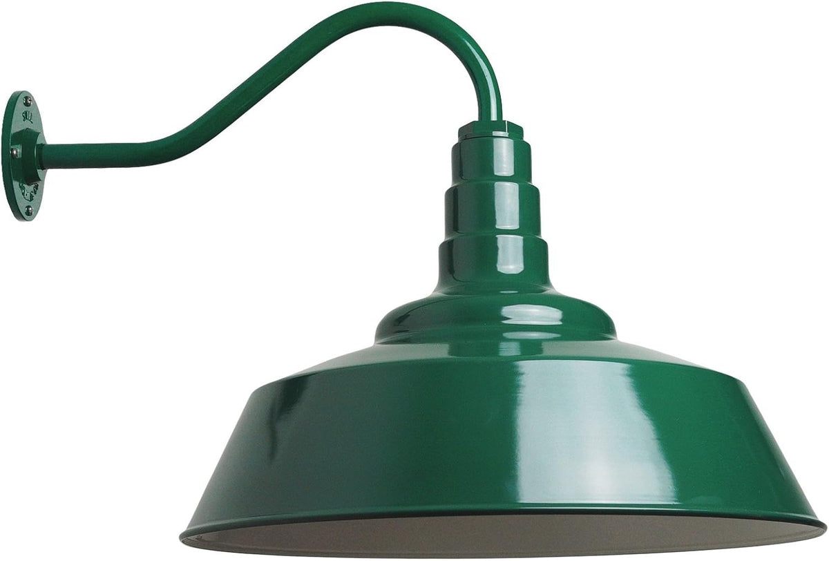 20 inch Dome Gooseneck Outdoor Wall Mounted Barn Light V163489